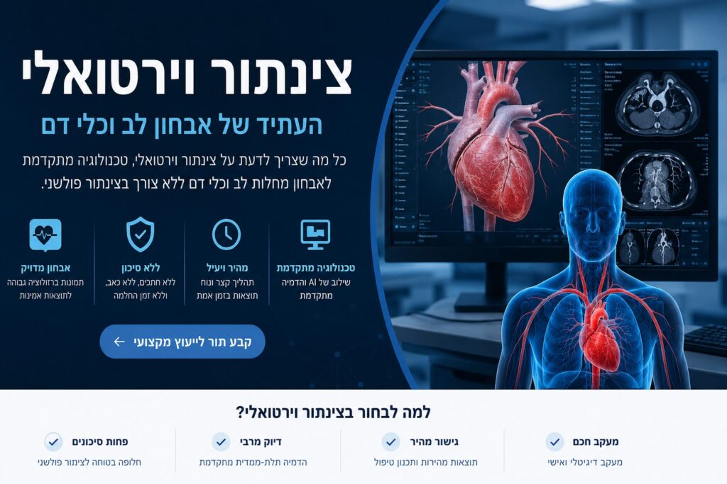 צנתור וירטואלי, בדיקת CT של עורקי הלב עם הדמיה תלת ממדית של הלב
